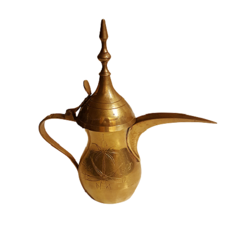 Arabian Design Brass Gold Color Coffee Tea Pot Dallah For Hotel And Restaurant Serving Dallah Pot In India