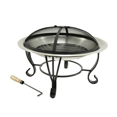 Premium Quality Iron Fire Pits With Wire Mesh Cover And Poker For Outdoor And Indoor Garden Fire Pit