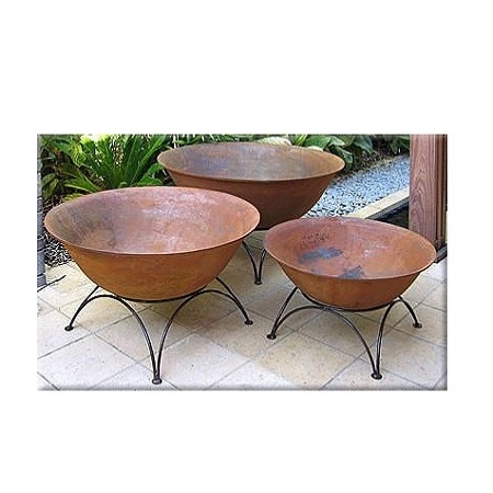 Copper Fire Pit With Lid Poker Stand Customized Size And Shape Copper Fire Pit At Competitive Prices