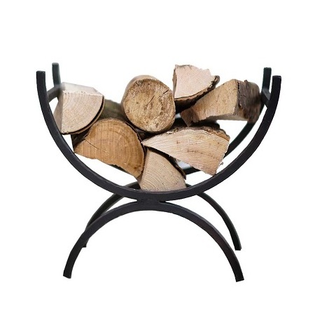 Solid Iron Black Color Log Rack With 3 Fire Tools Brush Poker Fireplace Accessories At Affordable Price