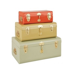 Set Of Three Different Colors And Sizes Storage Trunk Box For Home Decoration Clothes Storage Boxes In Bulk