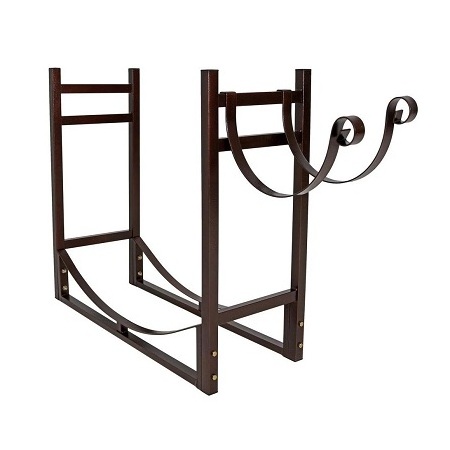 Finest Quality Wrought Iron Black Color Log Rack With Poker Shovel Brush Fire Tools At Acceptable Price