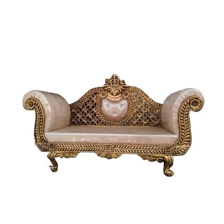 King Throne Chair Purple And Gold Color Wood And Leather Tufted Button Chair With Long Back Wedding Use