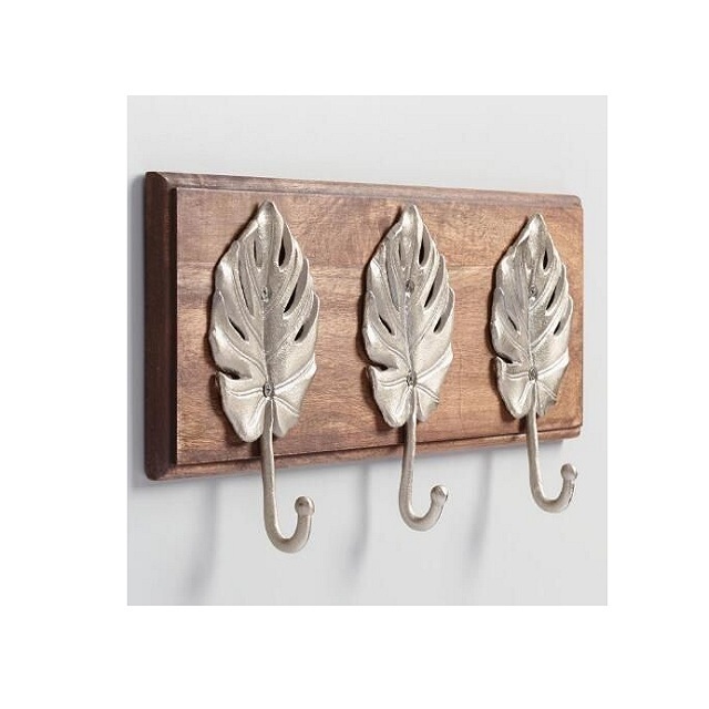 Different Leaf Shaped Hook Purse Coat Rack Key Hanger For Home Decorative Wall Hanging Hooks In Bulk