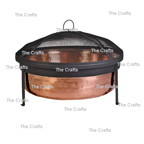 Exclusive Quality Hammered Pure Copper Fire Pit With Cast Iron Stand For Outdoor Places Fire Pit At Affordable Price