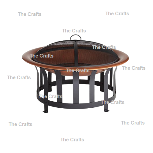 Exclusive Quality Hammered Pure Copper Fire Pit With Cast Iron Stand For Outdoor Places Fire Pit At Affordable Price