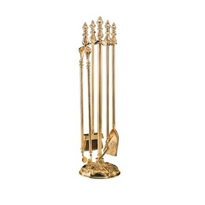 Brass Gold Color Fireplace Tools Fire Sets With Finest Quality Customized Size And Shape Outdoor Fire Sets