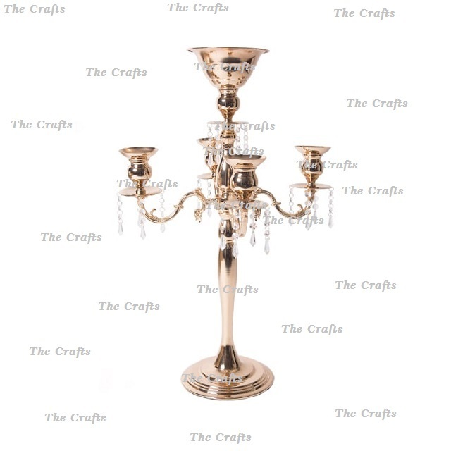 Exclusive Quality Metal Black Color Candelabra With Crystal Chines Fantastic Design Wedding Event Decor Candelabra