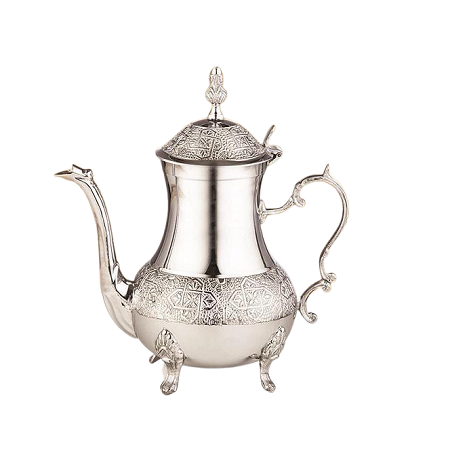 Embossed Design Brass Tea Coffee Pot With Finest Quality Wedding And Restaurant Serving Tea Coffee Pot