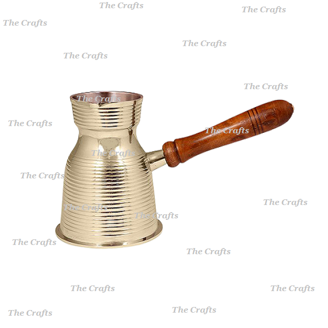 Fabulous Design Brass Tea Coffee Pot Maker With Wooden Handle For Hotel And Home Restaurant Usage