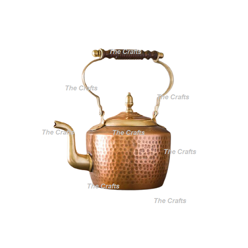 Unique Design Copper Kettle With Wooden Handle Superior Quality Customized Size Tea Kettle At Wholesale Price