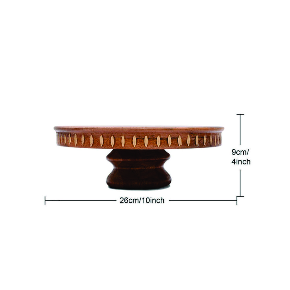 Latest Design Heavy duty mango wood cake stands for homes hotels and wedding cake stand for table use with natural golden polish