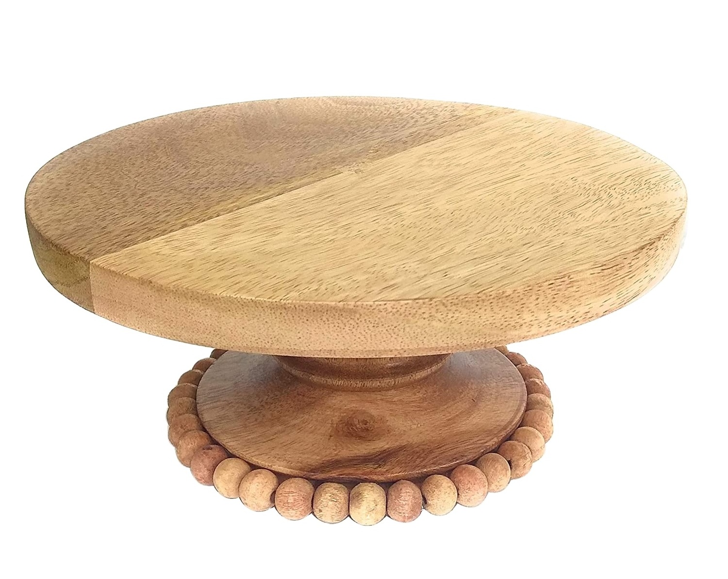 Luxurious Mango Wood  round Cake server cakes stands dessert platter handmade for buffet dining catering hotels eco friendly