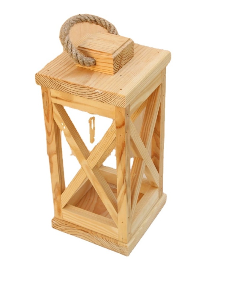 Modern Wooden Lantern Handcrafted Home Decoration High Quality Wood Natural Finished Handmade Seasonal Decoration For Home