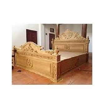 Luxury Bed Frame with bed side table Handmade Nordic Style Walnut Finished Wooden Beds with Storage Box home furniture