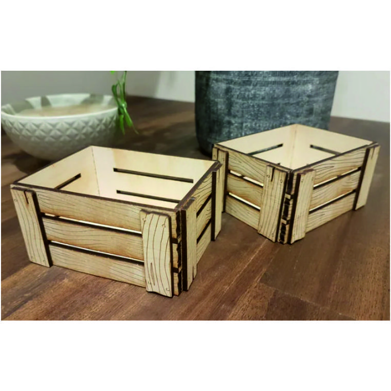 Antique Natural Finished Crate For Multifunctional Use Wooden Storage Box Without Lid Storing Export Fruits For Sell Wholesale