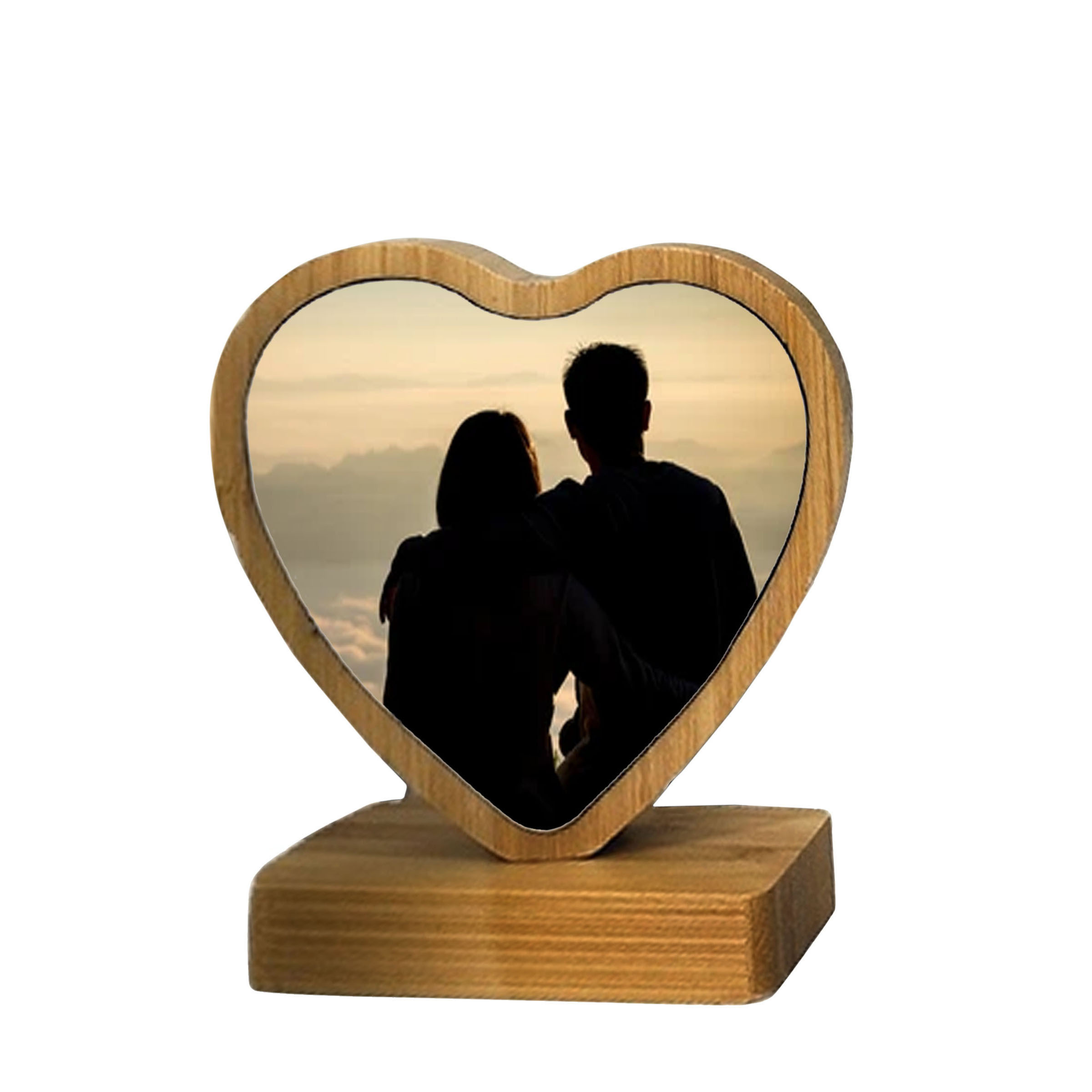 New Arrival Heart Shape Wooden  Picture Photo Frame