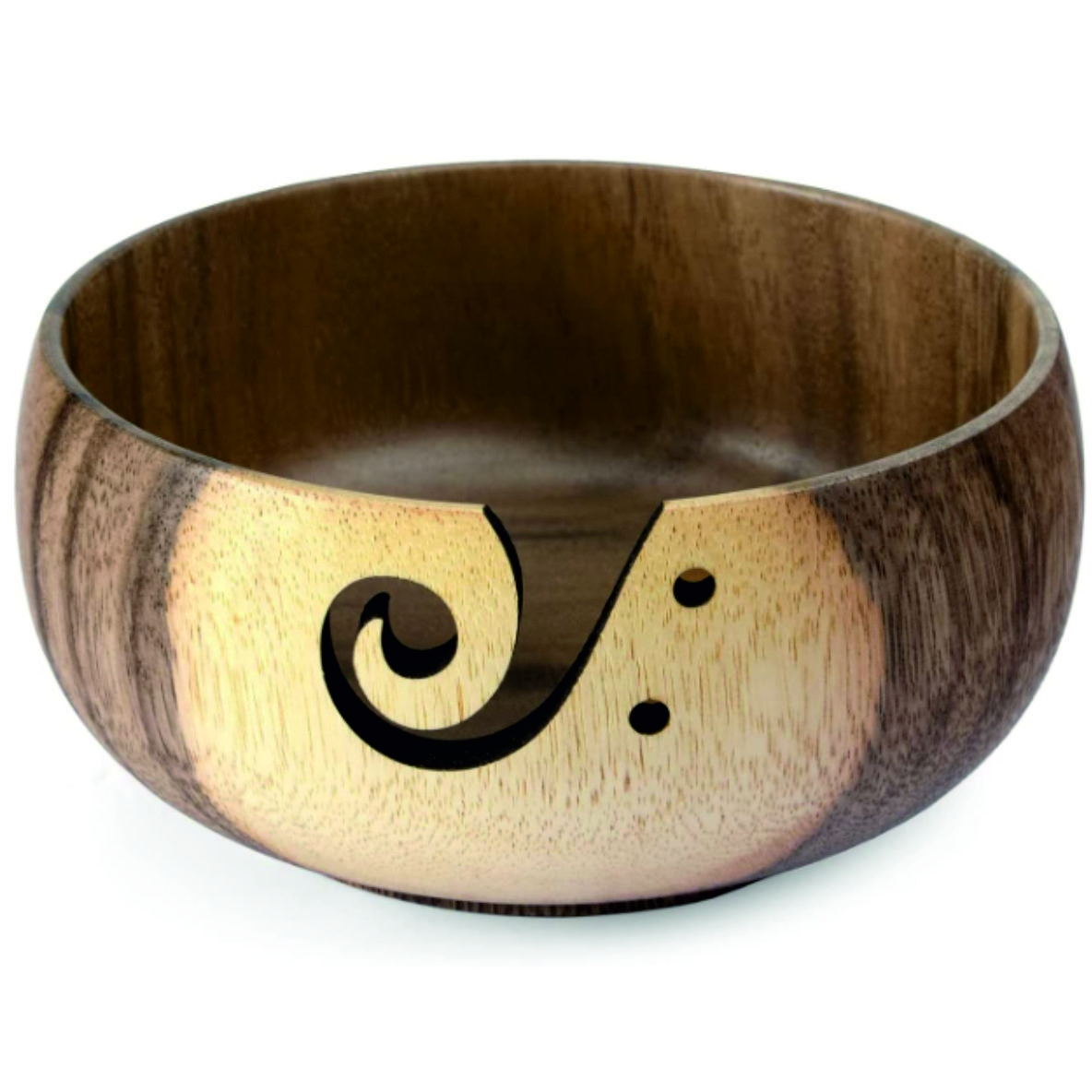 Newly Wooden Yarn Bowl Knitting Storage Bowl Best Gift for Grandmother & Housewife 2 Shaded Weaving Loom Kit for Wool