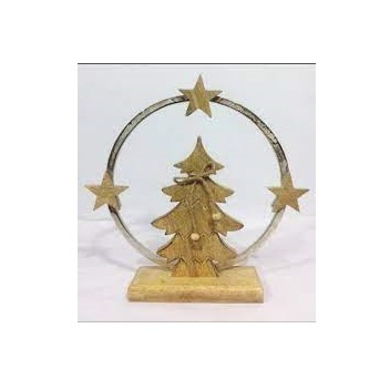 Luxurious Mini MDF christmas tree with base for standing Long Lasting Portable christmas ornaments for Festival Party Decoration