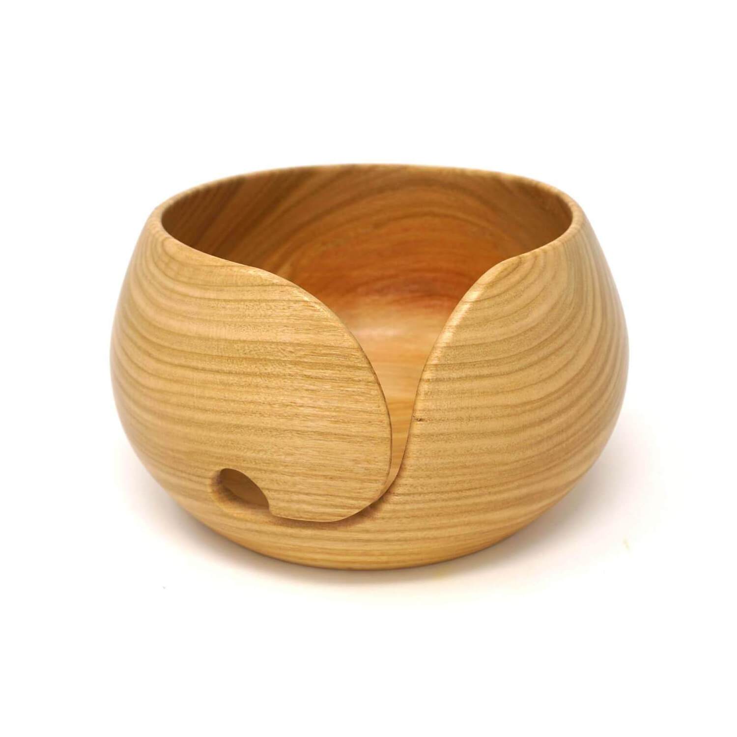 Attractive Wooden Yarn Bowl High Quality Handmade Natural Finished Knitting Storage Holder without Lid Creative Decorative Bowl