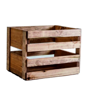 Modern Big Size Wooden Crate Handcrafted Unique Crate For Multifunctional Usage Wood Box Storage Box Organizer for Fruits