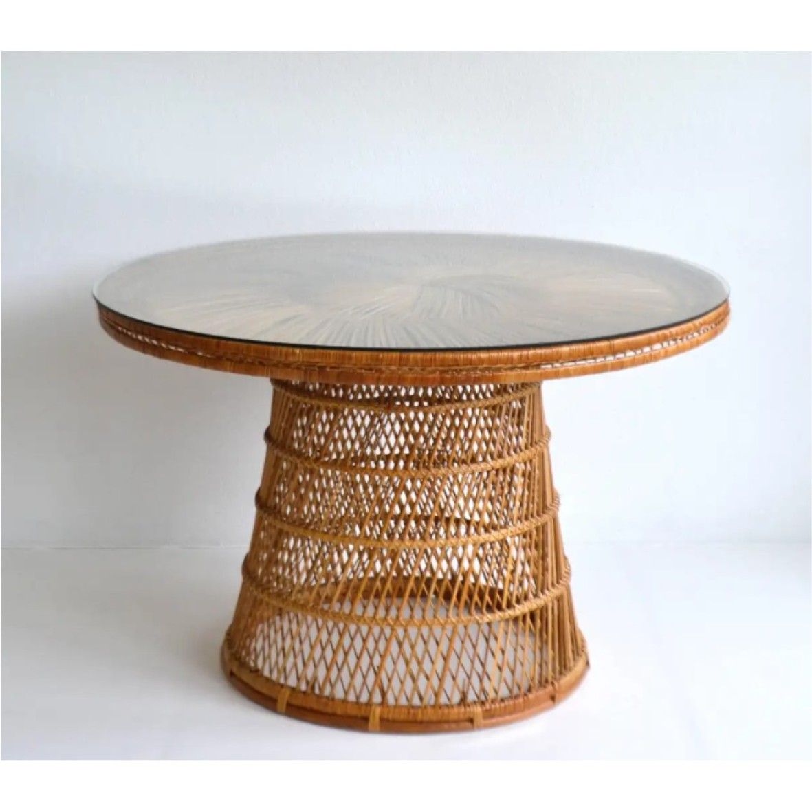 Two Size Living Room Furniture Round Coffee Side Table Fancy Hot Sell Bamboo New Design Luxury Natural Finished Simple Stool