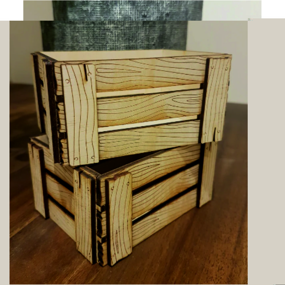 Antique Natural Finished Crate For Multifunctional Use Wooden Storage Box Without Lid Storing Export Fruits For Sell Wholesale