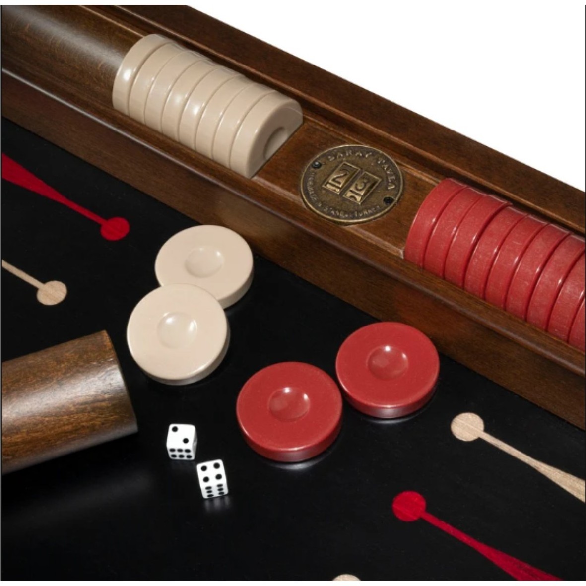 Amazing Design Wooden Backgammon Set High Quality Foldable Portable Tableware Backgammon Board With Dice And Pieces