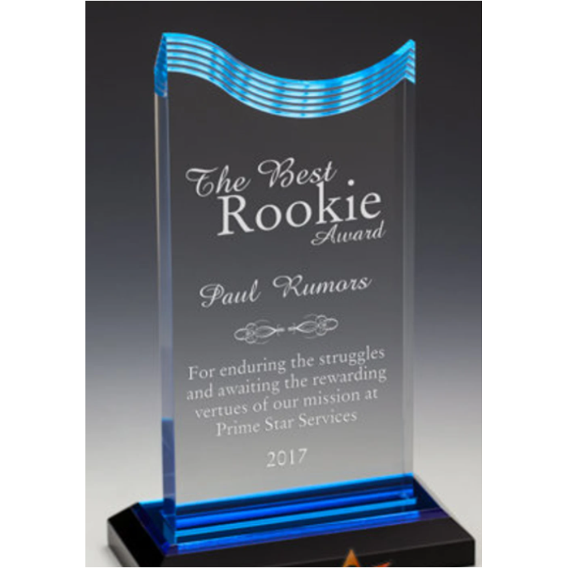 Engraved Acrylic Diamond Award  Plaque Employee Recognition Retirement Appreciation Corporate Award Custom Gift Multiple Sizes