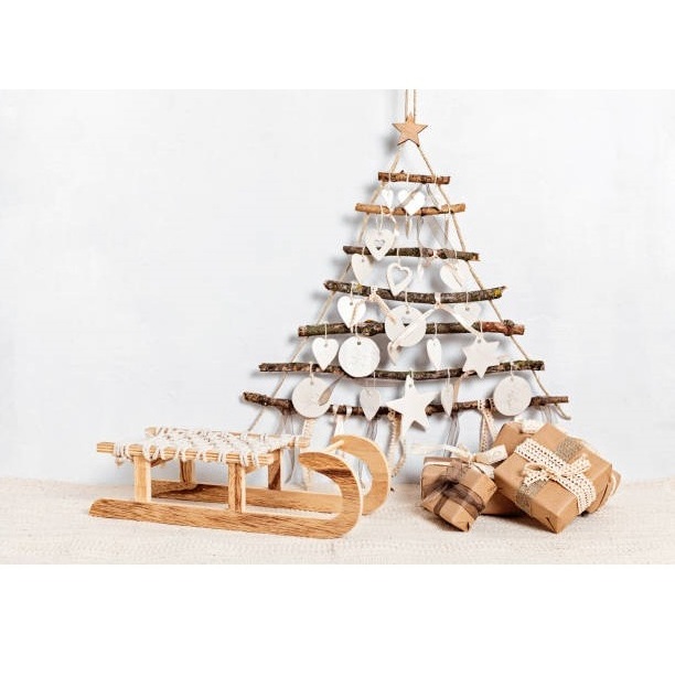 Slim Artificial MDF Christmas Tree for Table Decoration Promotional Gift Item in Christmas Premium Quality christmas ornaments