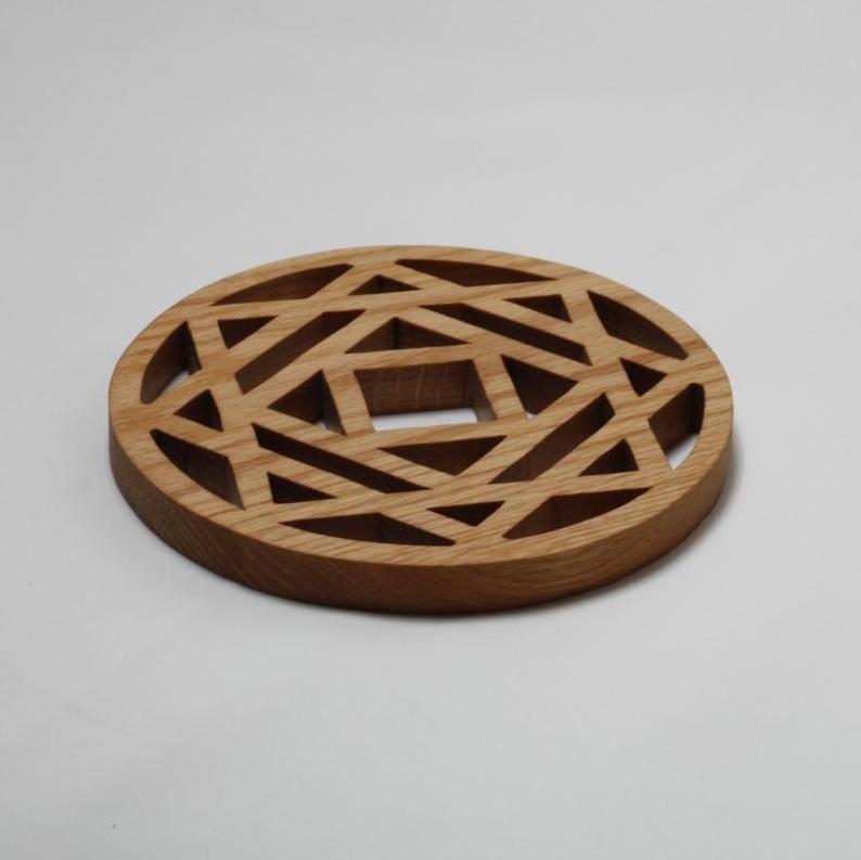 New Arrival Handcrafted Wooden Trivets for Hot Dishes Hot Selling Eco Friendly Kitchen Trivets High Quality