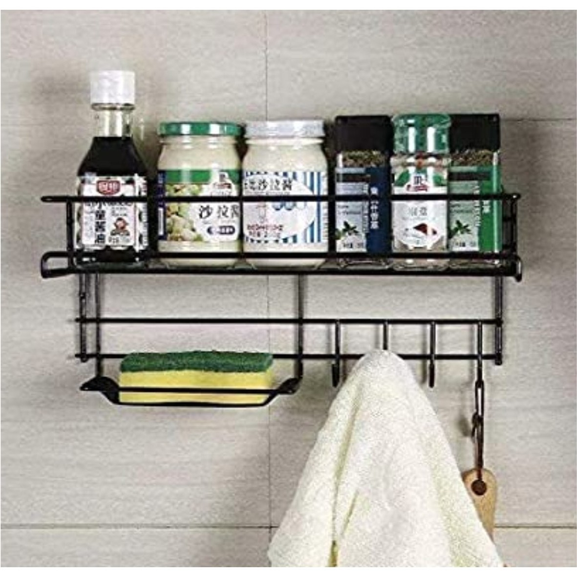 Aggressive Shower Shelf Soap with Hooks Stainless Steel Shower Rack Basket for Shampoo Razor Rustproof Bathroom Shower Caddy