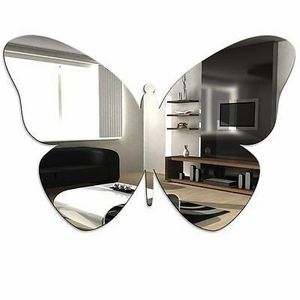 Latest Design Acrylic Laser Cutting Silver Wall Art Premium Quality Handmade Silver Mirror Wall Art in Butterfly Shape for Decor