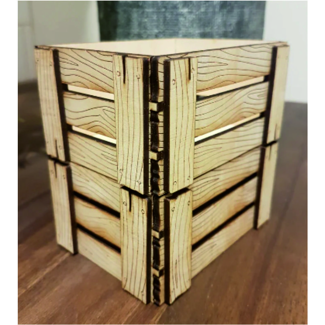 Antique Natural Finished Crate For Multifunctional Use Wooden Storage Box Without Lid Storing Export Fruits For Sell Wholesale