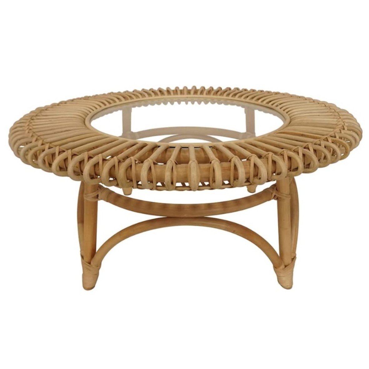 Two Size Living Room Furniture Round Coffee Side Table Fancy Hot Sell Bamboo New Design Luxury Natural Finished Simple Stool