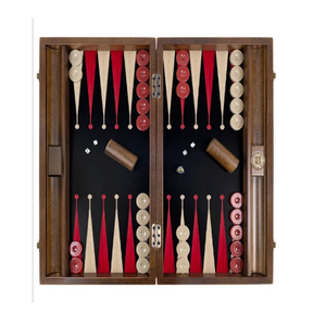 Amazing Design Wooden Backgammon Set High Quality Foldable Portable Tableware Backgammon Board With Dice And Pieces