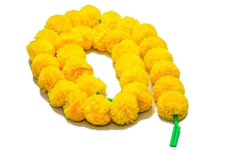 Mehndi Decorations Artificial Marigold Garland Wedding Backdrops Wreaths Flower String