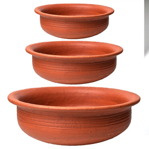 Handmade 500ml to 3000ml Terracotta Clay Pottery Modern Large Handi Earthen Pot Kitchen Cooking Serving High Quality Material