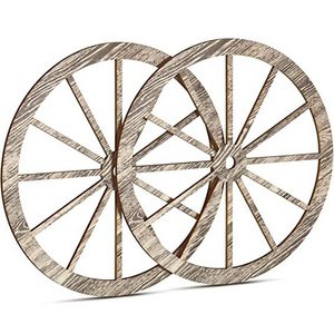 Wooden Wagon Wheel Wall Art Vintage Rustic Round Wood Cartwheel Wagon Wheel Wall Decorative Wall Old Western Style