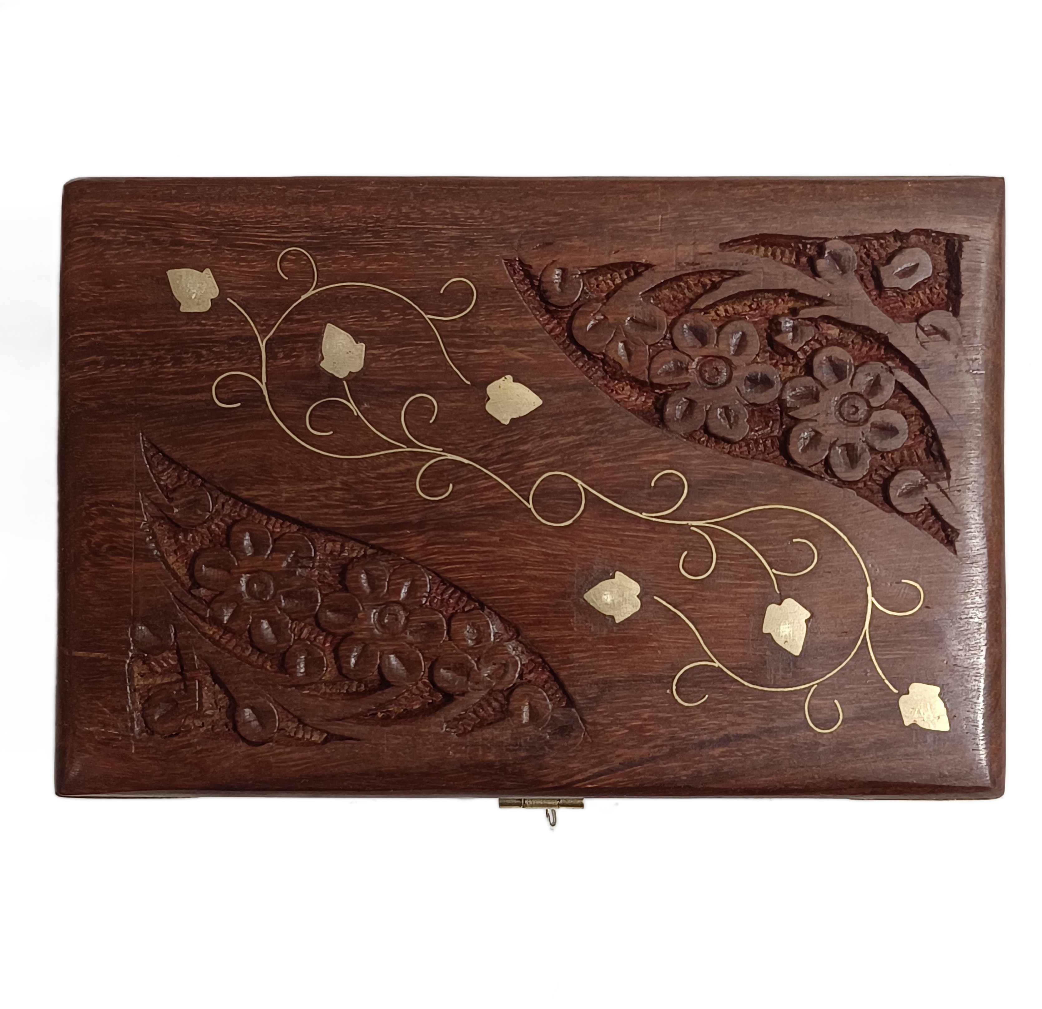 Handmade Wooden Jewellery Box for Women Wood Jewel Organizer Hand Carved with Intricate Carvings Sheesham Jewellery Wooden Box