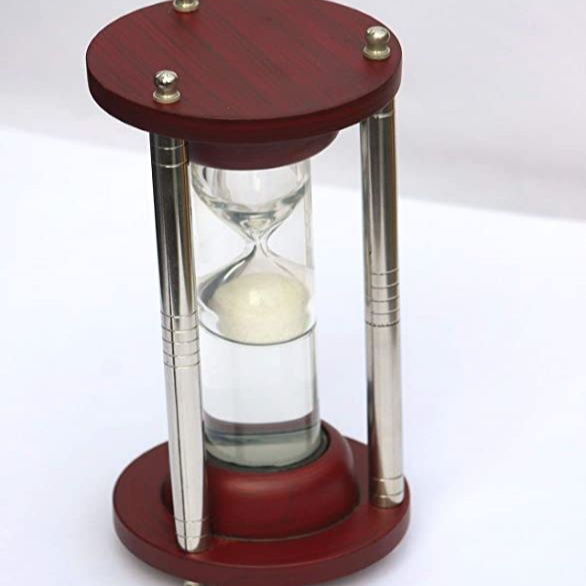 Antique Brass Wooden Polished Finished 08 inches 2 Minutes Hour Glass Liquid Sand Timer Unique Antique Item use for home decor