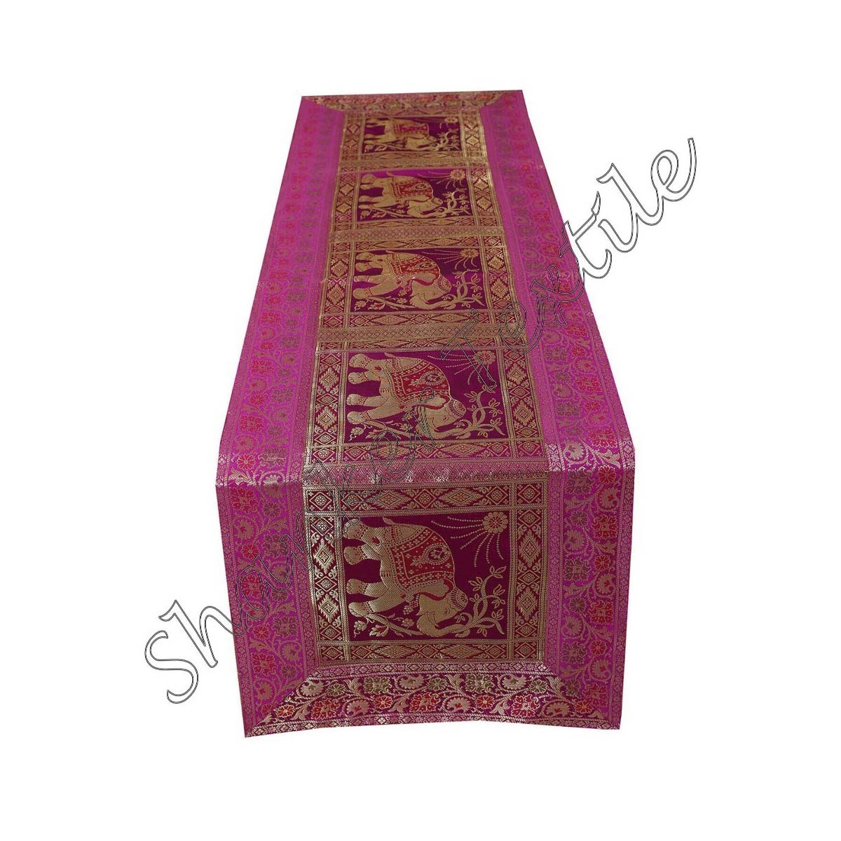 Decorative Designer Silk Brocade Wall Hanging/Tapestry/Table Runner Throw Banarsi Silk Sari Gypsy Vintage Brocade Table Runner