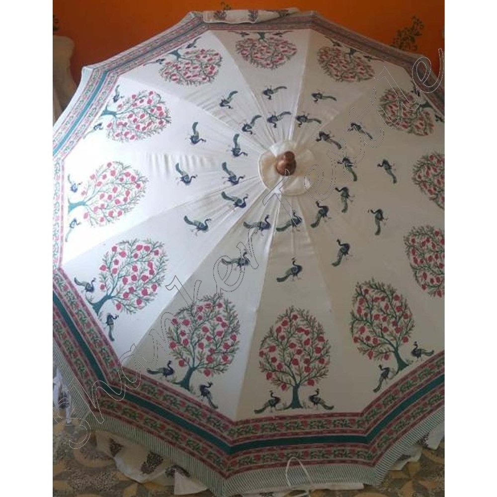 Wholesale Indian Wedding Cotton Fabric Umbrella Indian Handmade Bohemian Outdoor Patio Decoration Umbrella