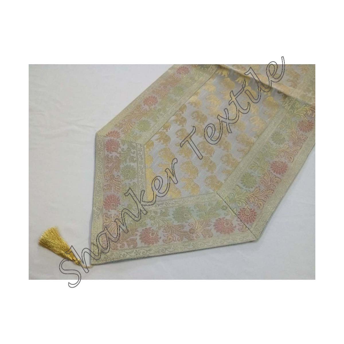 Decorative Designer Silk Brocade Wall Hanging/Tapestry/Table Runner Throw Banarsi Silk Sari Gypsy Vintage Brocade Table Runner