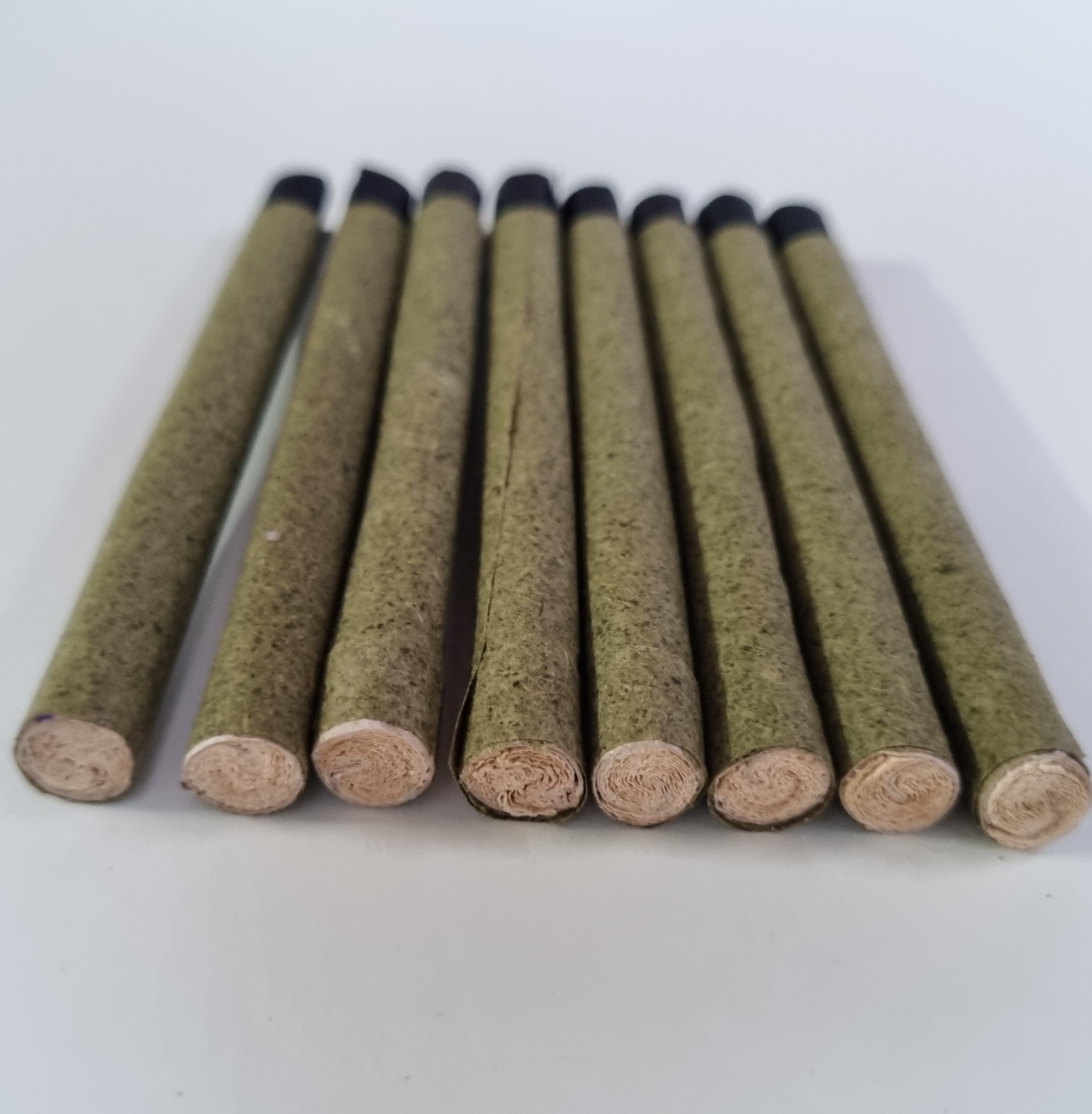 Brown Leaf Wraps & Rolling paper rolled cones straight tubes American Hem Brown & Green paper rolled cones in custom size 4 USA