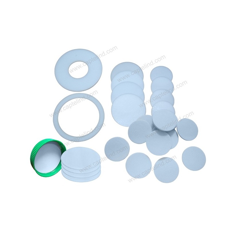 high density Cap Seal liner White EPE plastic Foam wad for leakage proof PE Foam Laminated Seal liner