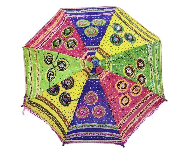 Decorative Patchwork Umbrella Wedding Decor Umbrella, Mehedi Function Decor Umbrella, Rajasthani and Gujrati Umbrella For Decor