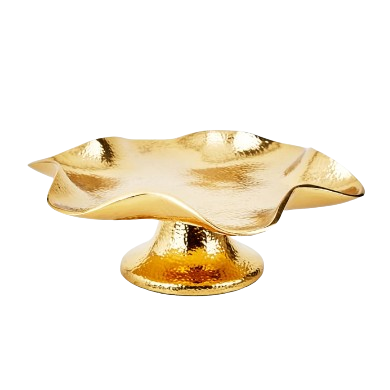 Royal Look Fruits Bowl Gold Finishing Decorative Chocolate Bowl Designer Fruit Serving Snack Serving Metal Bowl