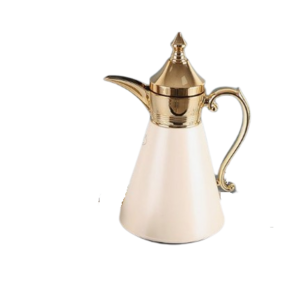 Tea Coffee Pot Classic Luxury Design White Enamel Finished Arabic Dallah Superior Quality Medium Size Kitchen Tea Pot