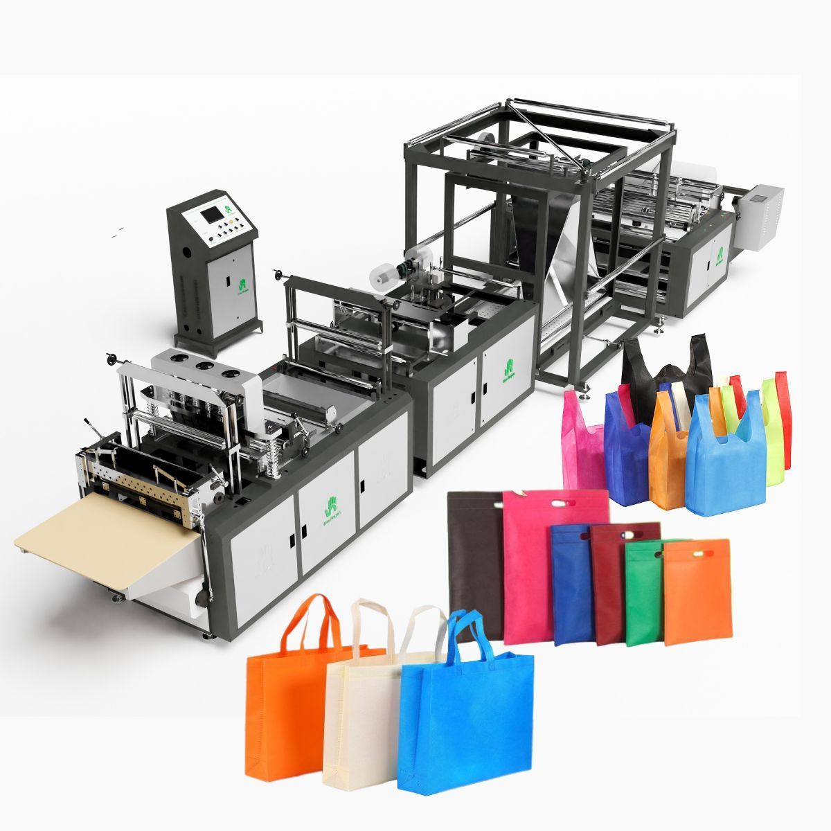 Automatic Cloth Bag Making Machine With Handle Online, Eco Friendly Ultrasonic Non Woven Fabric Bag Making Machine